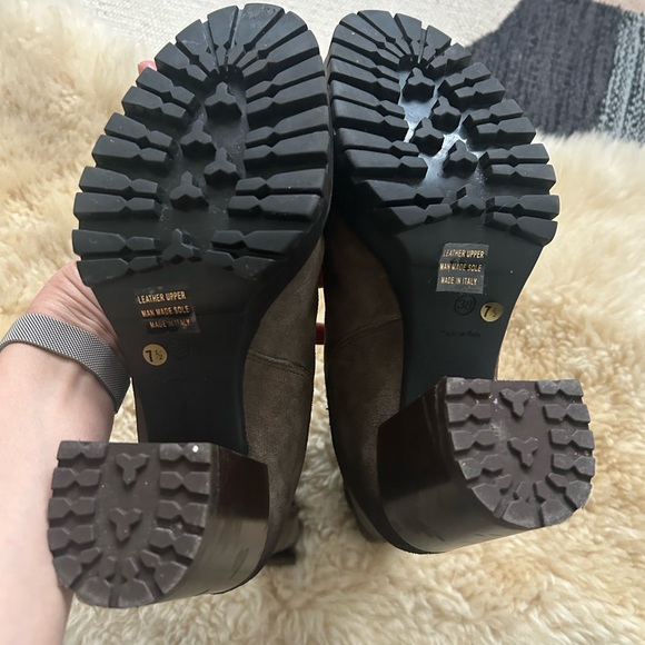 Emanuele Crasto distressed suede platform chelsea boot lug sole - Picture 4 of 6